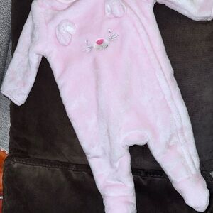 Brand New Absorba Pink Plush Baby Onesie – Size 3 Months